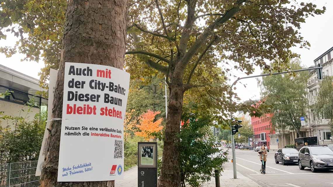 Auch dieser Baum bleibt stehen
