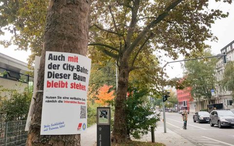 Auch dieser Baum bleibt stehen