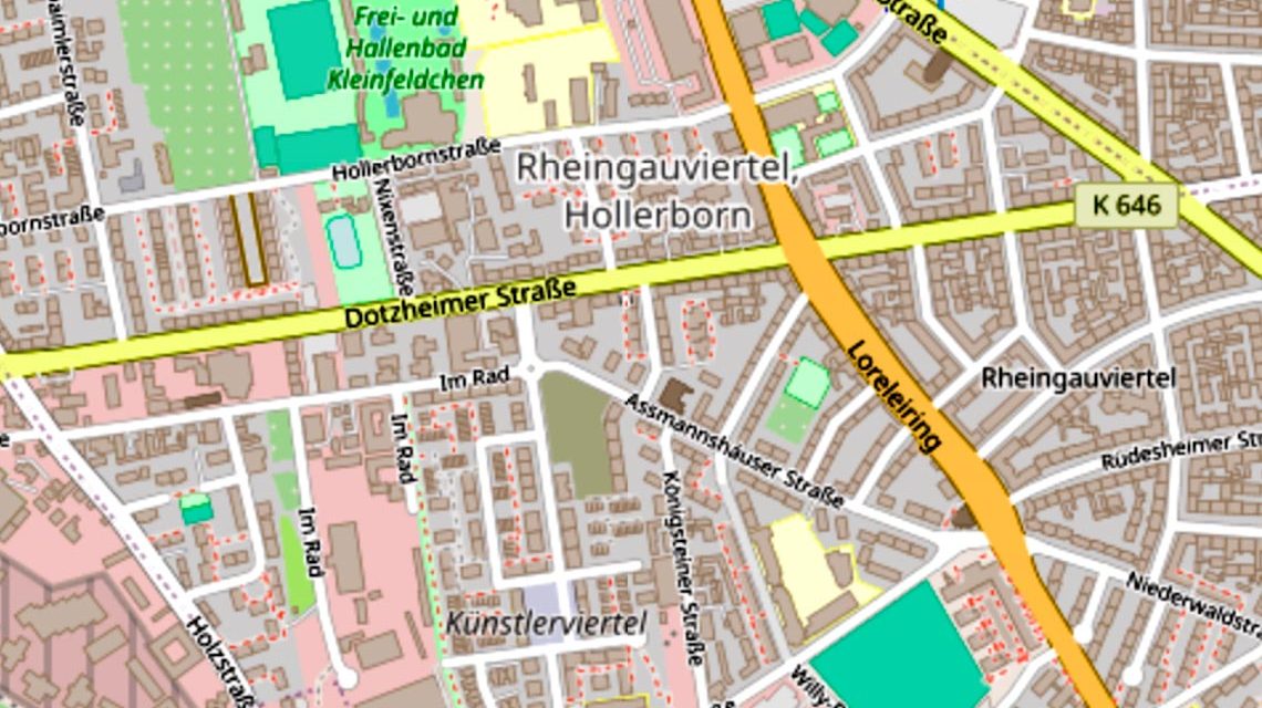 Dotzheimer Straße / 1. Ring ©202 Openstreetmap