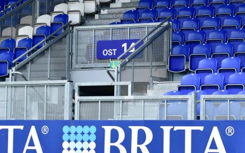 Das Heimspiel des Fußball-Drittligisten gegen Waldhof Mannheim findet am Samstag ohne Zuschauer in der Brita-Arena stattfinden wird.