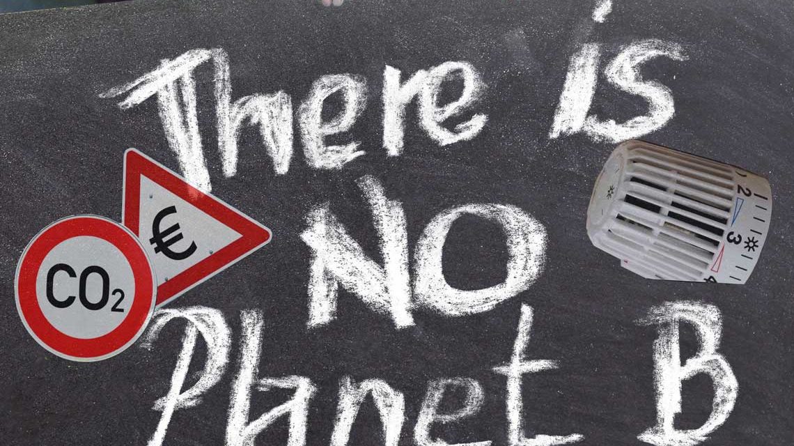 Klimaschutz, die Gewerkschaften rufen zur Kundgebung auf.