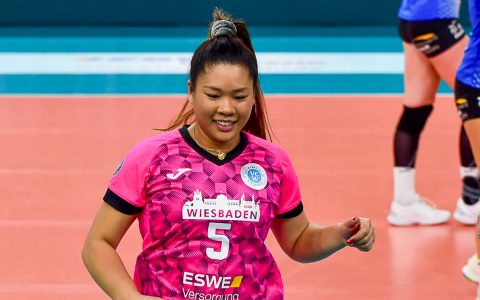Archivfoto: Volleyball Bundesliga Damen, 2021.2022, 14. Spieltag, VC Wiesbaden USC Münster, 3:1