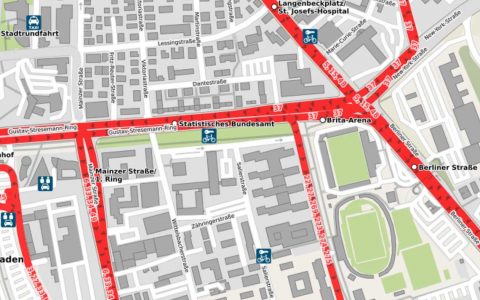 Karte: Arbeiten am Stromnetz Gustav-Stresemann-Ring ©2023 Openstreetmap