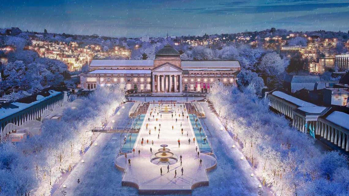 „Wiesbaden on Ice" auf dem Bowling Green.