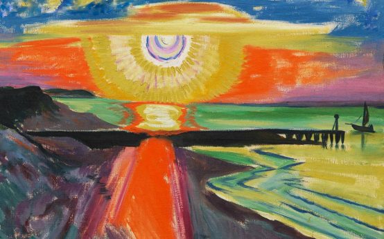 ax Pechstein, Sonnenuntergang an der See (Detail), 1921, Dr. Roman Rubin © 2024 Pechstein – Hamburg/Berlin