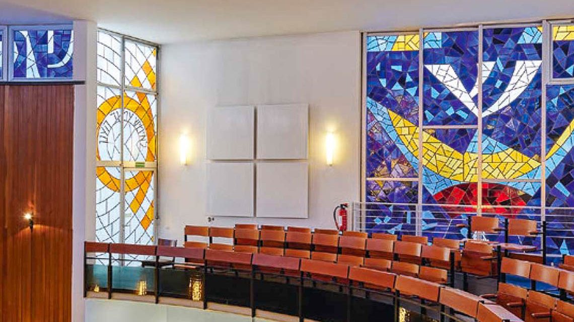Blick in die Synagoge in Wiesbaden.