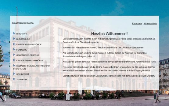 Bürger-Services online, das Bürger-Portak der Stadt Wiesbaden läuft wieder.