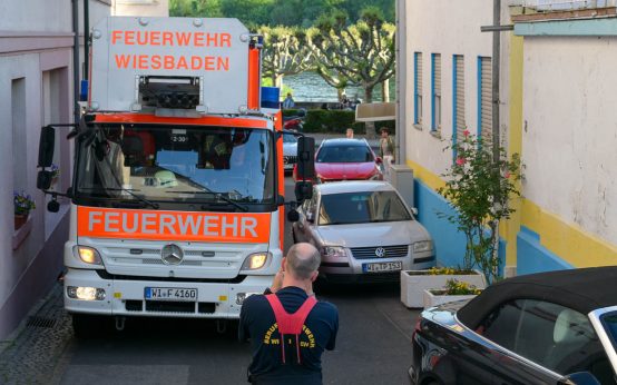 Feuerwehrkontrollfahrt in Wiesbaden Biebrich.