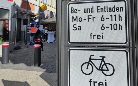 Versenkbare Poller in der Wellritzstraße