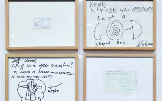 Blick in die Ausstellung: Why are creative? by Hermann Vaske