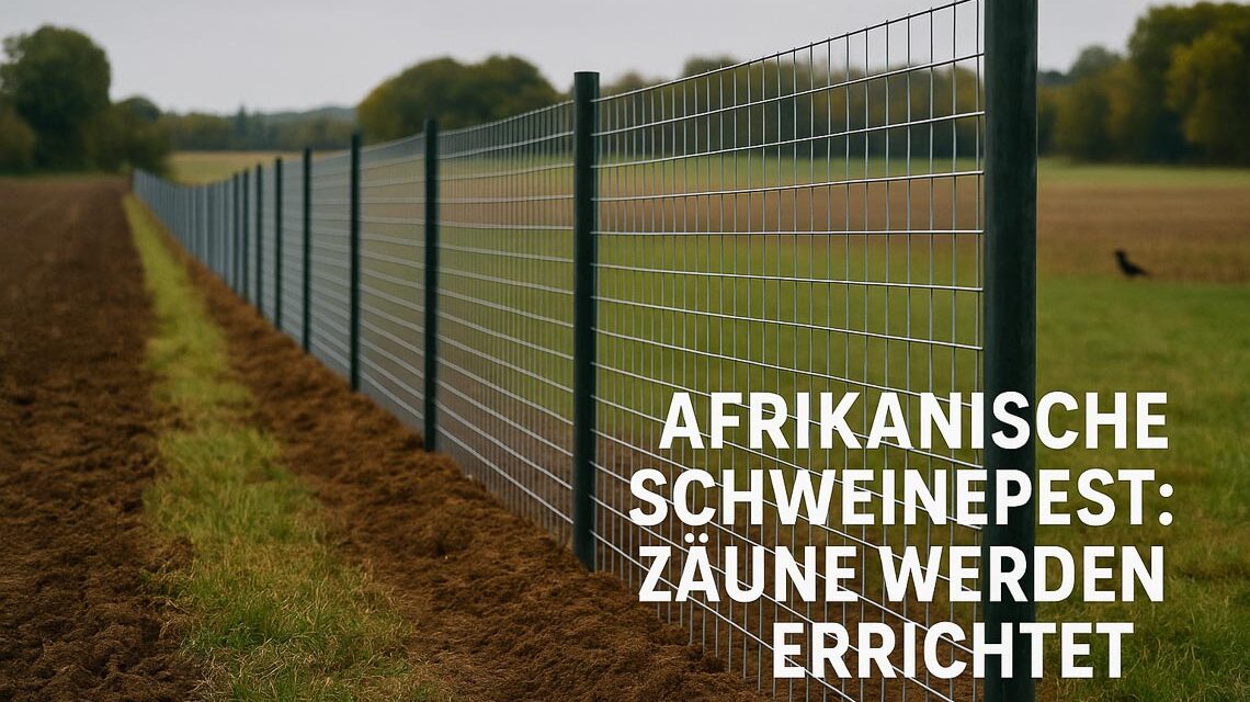 Zäune sollen Ausbreitung der Afrikanische Schweinegrippe mit stoppen.