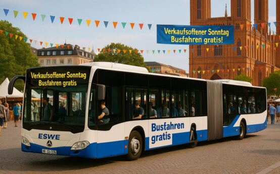 Sonntag, gratis Busfahren. Ohne Parkplatzstress zum verkaufsoffenen Sonntag in die Innenstadt.